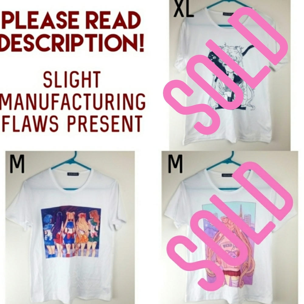 Sailor Moon Graphic Tees - SLIGHT IMPERFECTIONS